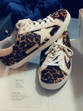 Golden Goose Super-Star Leopard Print Sneakers